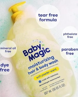 Baby Magic Moisturizing Hair & Body Wash, 30 Fl Oz