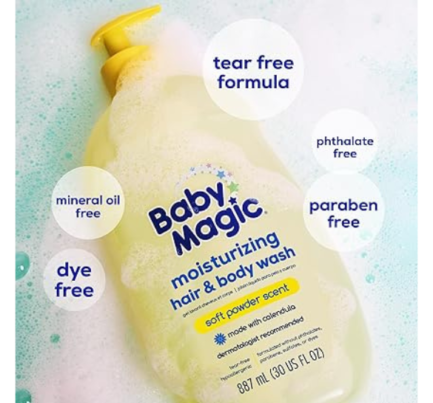 Baby Magic Moisturizing Hair & Body Wash, 30 Fl Oz - Image 2