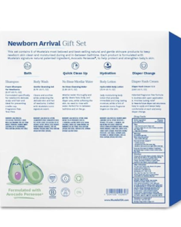 Mustela Newborn Arrival Gift Set – Baby Skincare & Bath Time Essentials – Natural & Plant Based – 5 Items Set