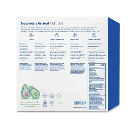 Mustela Newborn Arrival Gift Set - Baby Skincare & Bath Time Essentials - Natural & Plant Based - 5 Items Set - Image 2