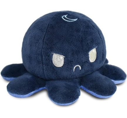 TeeTurtle - The Original Reversible Octopus Plushie - Day + Night - Cute Sensory Fidget Stuffed Animals That Show Your Mood