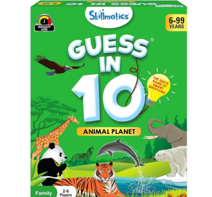 Skillmatics Card Game - Guess in 10 Animal Planet, Perfect for Boys, Girls, Kids, and Families Who Love Toys, Board Games, Gifts for Ages 6, 7, 8, 9