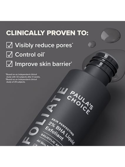 Paulas Choice--SKIN PERFECTING 2% BHA Liquid Salicylic Acid Exfoliant--Facial Exfoliant for Blackheads, Enlarged Pores, Wrinkles & Fine Lines, 4 oz Bottle - Image 3