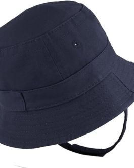 Trendy Apparel Shop Infant Baby’s 100% Cotton Bucket Hat with Adjustable Chin Strap