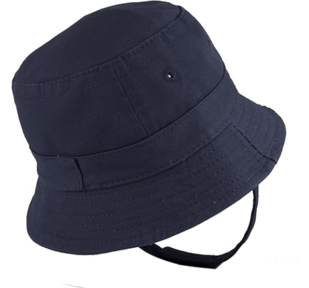 Trendy Apparel Shop Infant Baby's 100% Cotton Bucket Hat with Adjustable Chin Strap